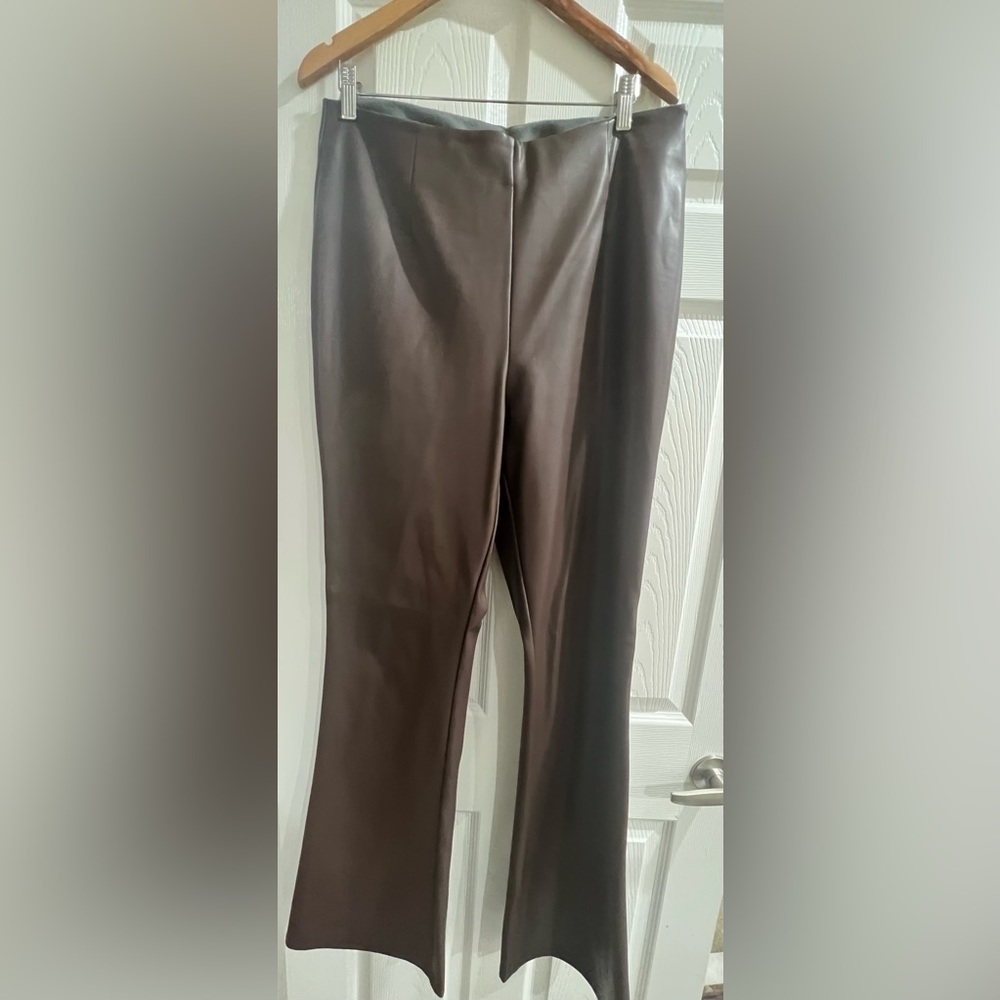 Brown Faux Leather Pants Tall Girl Friendly